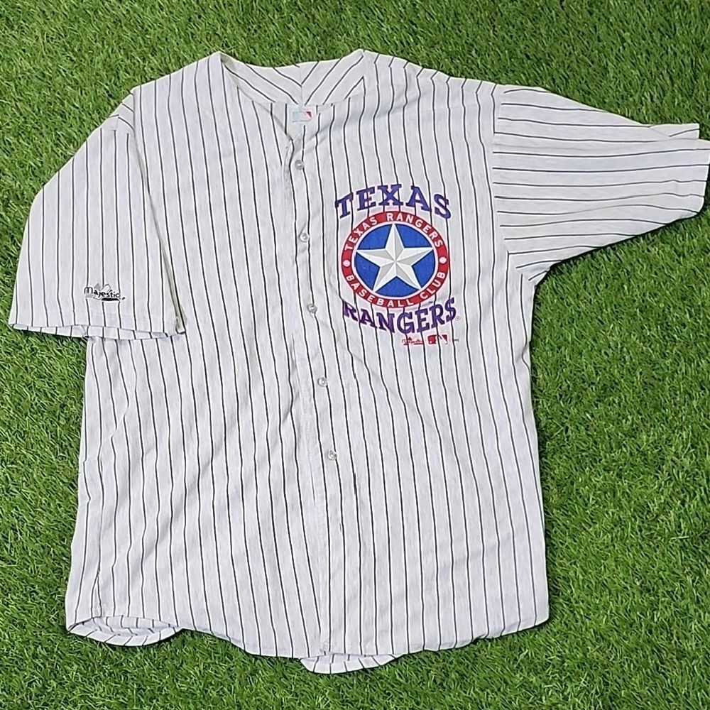 Majestic Texas Rangers Pinstripe Jersey 1993 Vintage